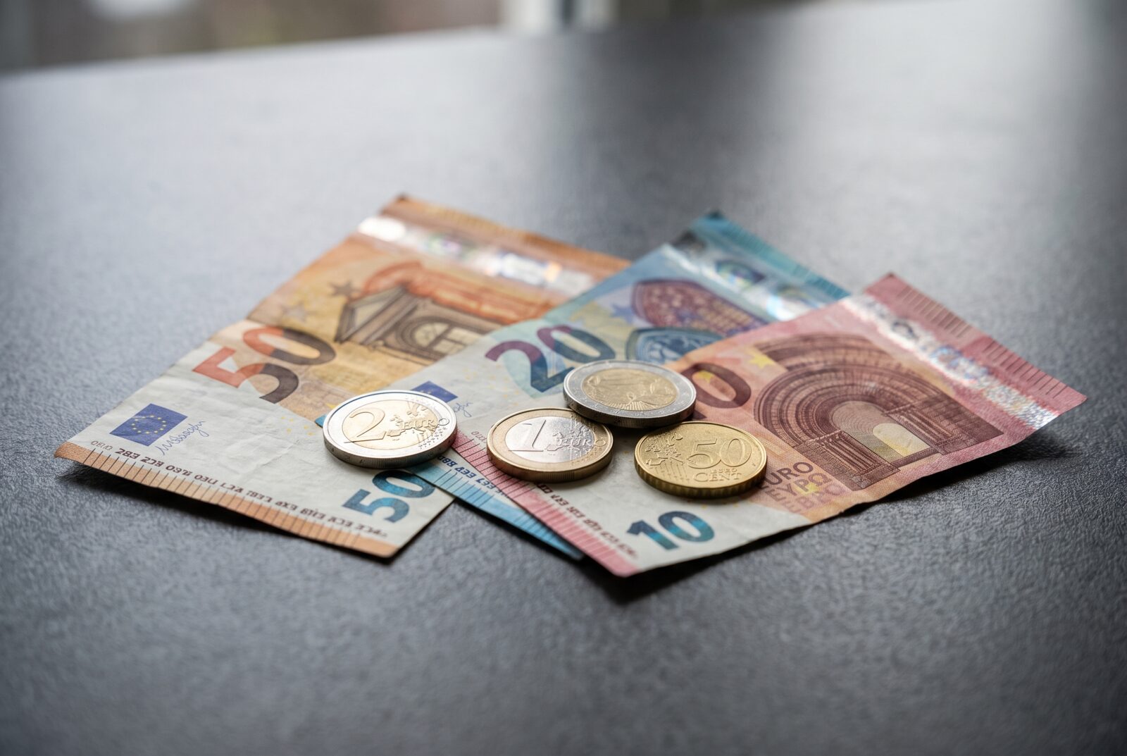Billets et pièces en euros