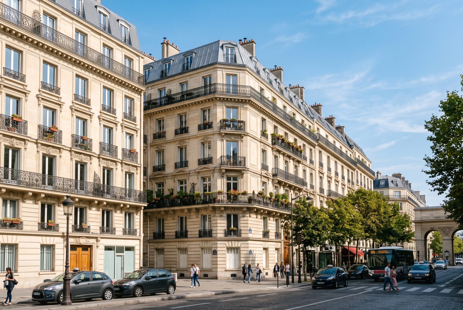 Immeubles haussmanniens à Paris